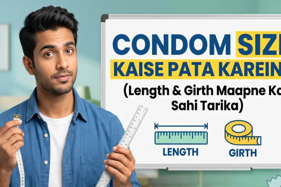 Condom Size Kaise Pata Kare? (Length aur Girth Maapne Ka Sahi Tarika) 3 condom size kaise pata kare